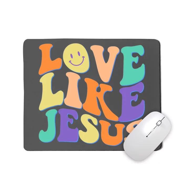 Retro 60s Love Like Jesus Mousepad