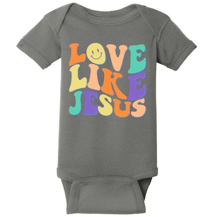 Retro 60s Love Like Jesus Baby Bodysuit