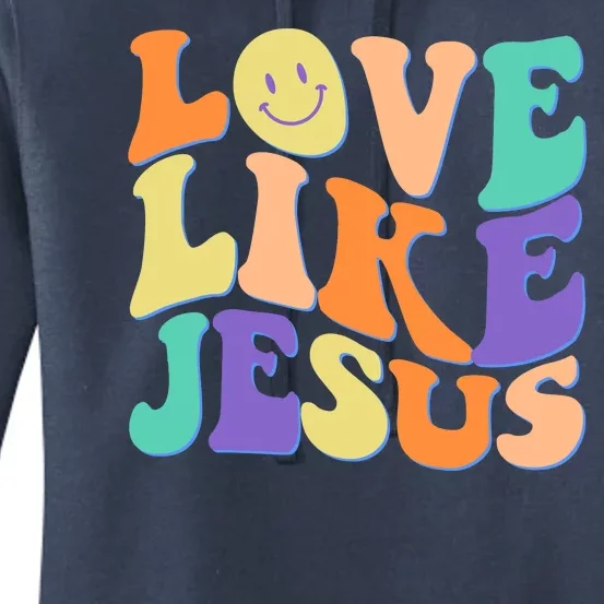 Retro 60s Love Like Jesus Women's Pullover Hoodie