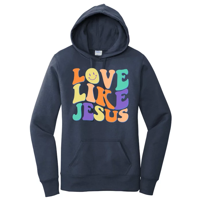 Retro 60s Love Like Jesus Women's Pullover Hoodie