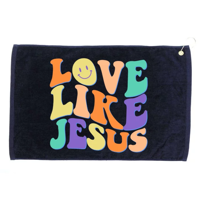 Retro 60s Love Like Jesus Grommeted Golf Towel