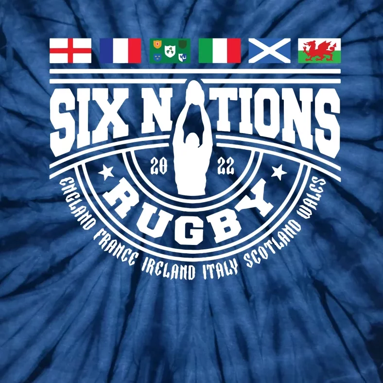 Rugby 6 Nations England France Wales Scotland Italy Ireland Tie-Dye T-Shirt