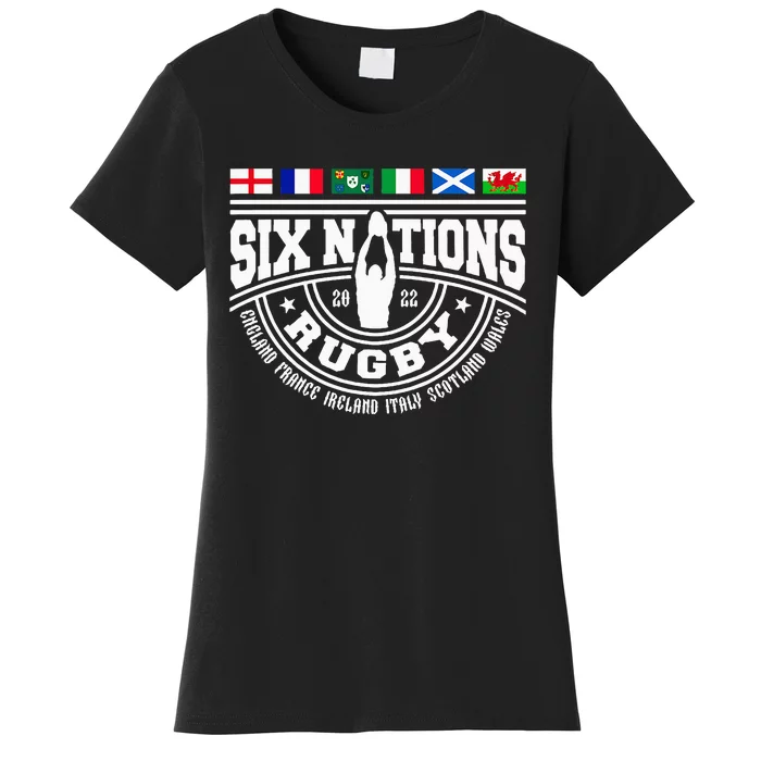 Rugby 6 Nations England France Wales Scotland Italy Ireland Women's T-Shirt