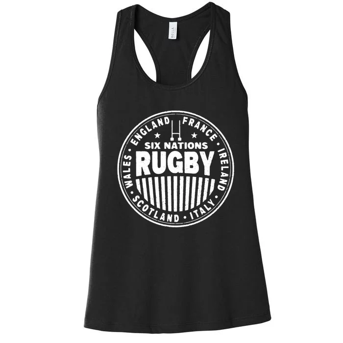 Rugby 6 Nations Rugby Vintage England France Ireland Wales. Women's Racerback Tank