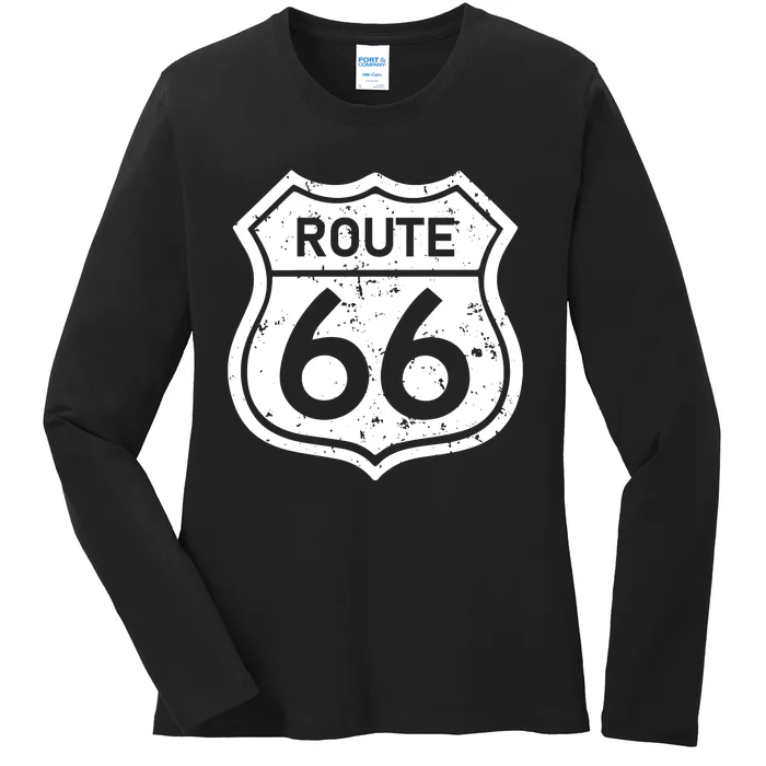 Route 66 Rustic Ladies Long Sleeve Shirt