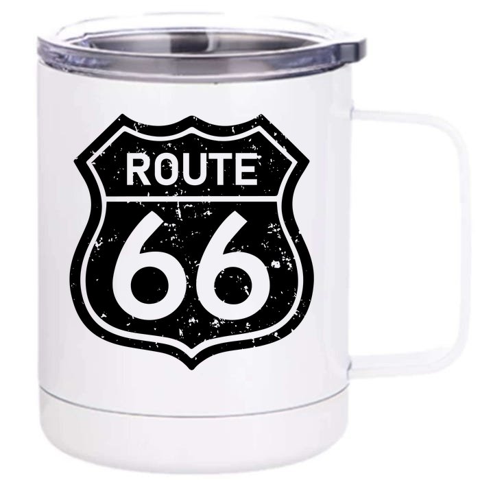 Route 66 Rustic Front & Back 12oz Stainless Steel Tumbler Cup