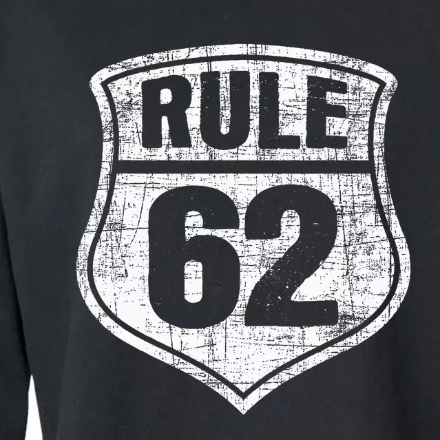 Rule 62 Sobriety Anniversary Recovery Sober Aa Na Cropped Pullover Crew