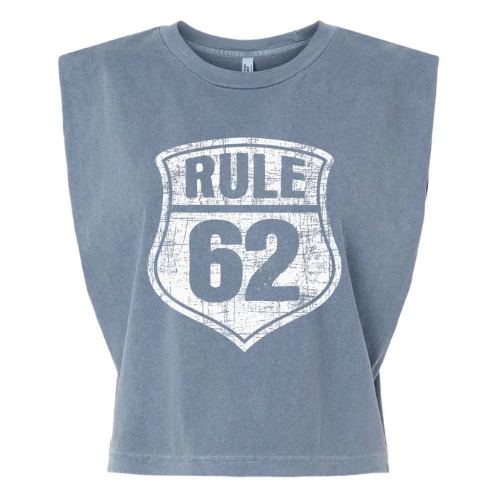 Rule 62 Sobriety Anniversary Recovery Sober Aa Na Garment-Dyed Women's Muscle Tee