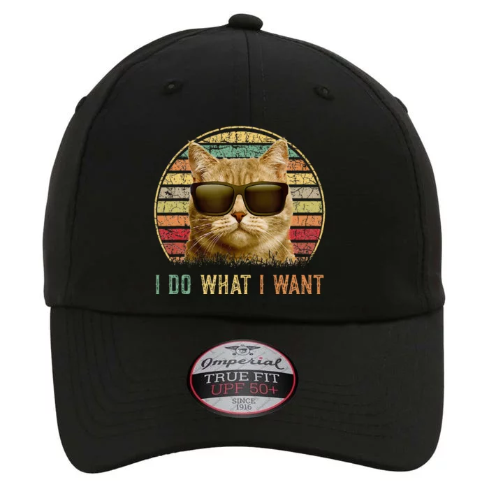 Retro 70s 80s 90s Meowy Cat I Do What I Want Funny Cat The Original Performance Cap