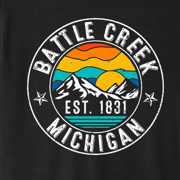 Retro 70s 80s Battle Creek Michigan MI ChromaSoft Performance T-Shirt