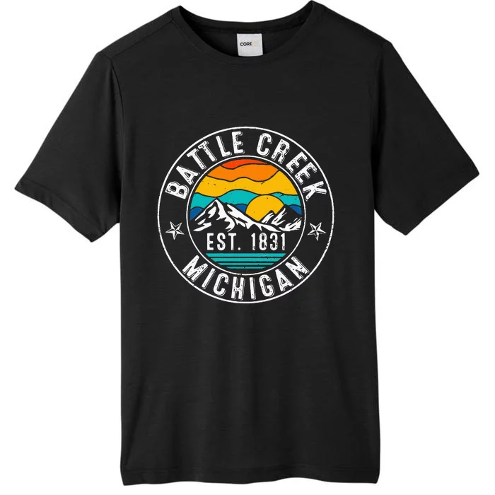 Retro 70s 80s Battle Creek Michigan MI ChromaSoft Performance T-Shirt