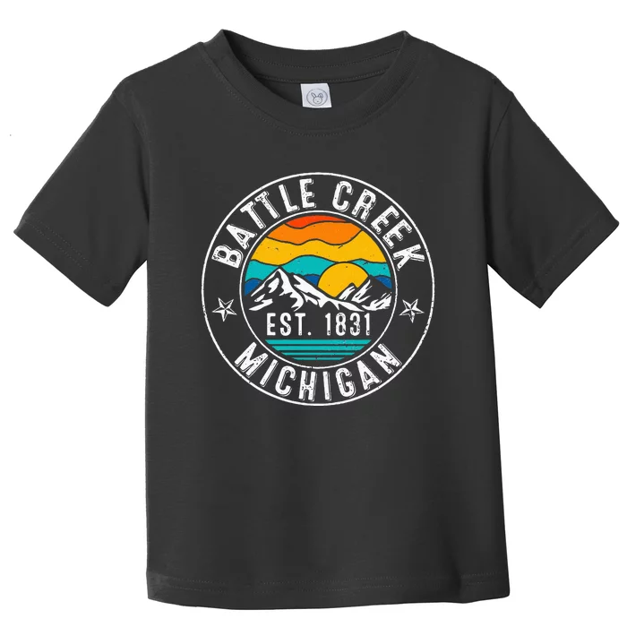 Retro 70s 80s Battle Creek Michigan MI Toddler T-Shirt