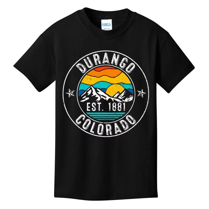 Retro 70s 80s Durango Colorado Co Kids T-Shirt