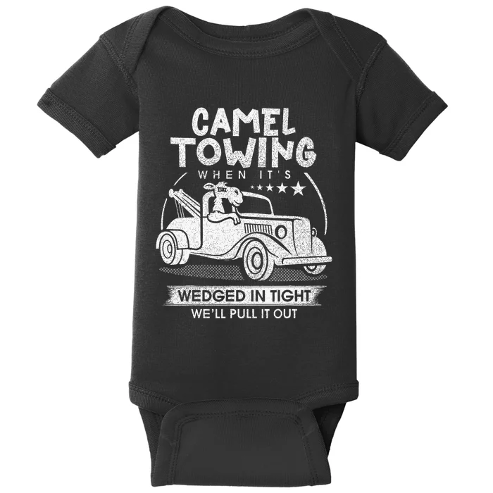 Retro 70s Camel Towing Services Vintage Tow Truck Driver Baby Bodysuit