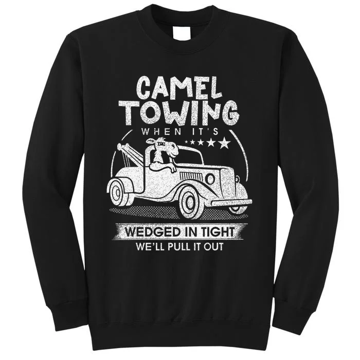 Retro 70s Camel Towing Services Vintage Tow Truck Driver Tall Sweatshirt