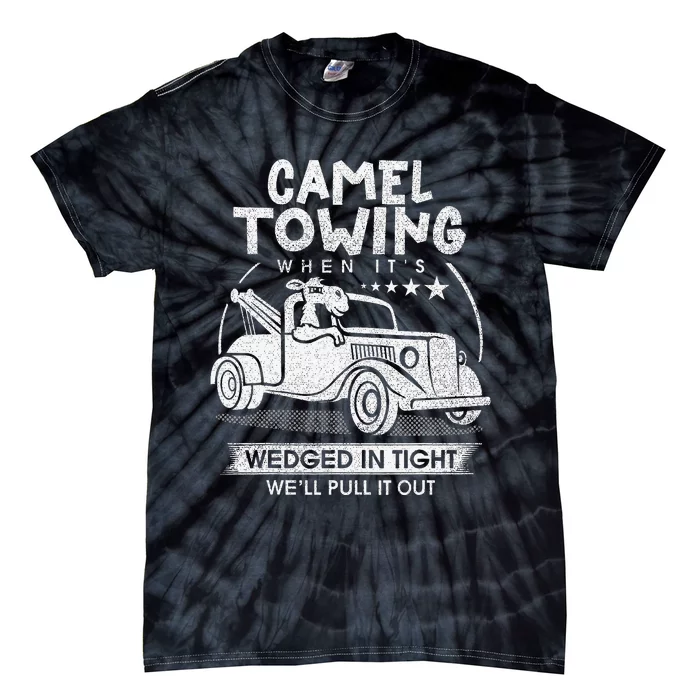 Retro 70s Camel Towing Services Vintage Tow Truck Driver Tie-Dye T-Shirt