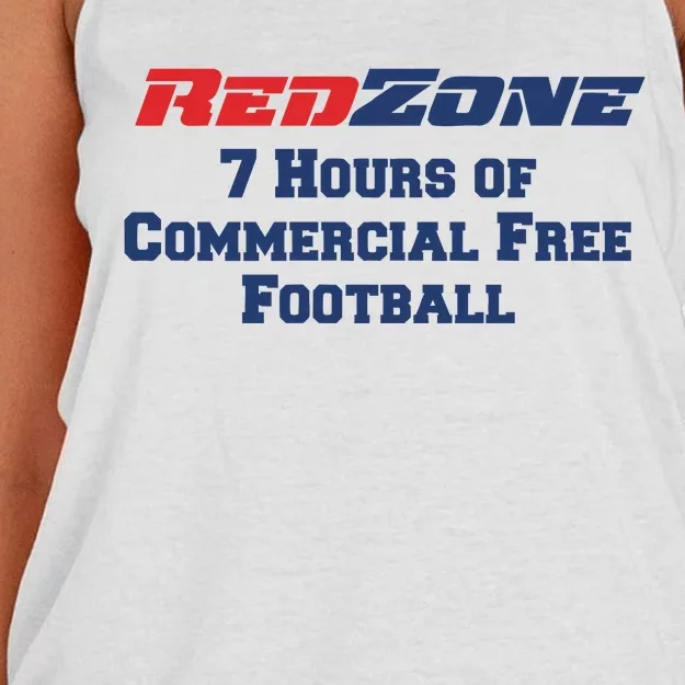 Redzone 7 Hours Of Commercial Free Football Women's Knotted Racerback Tank