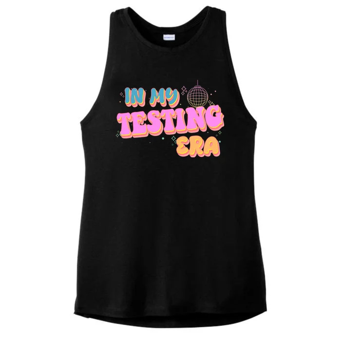 Retro 70's In My Testing Era School Test Time Ladies Tri-Blend Wicking Tank