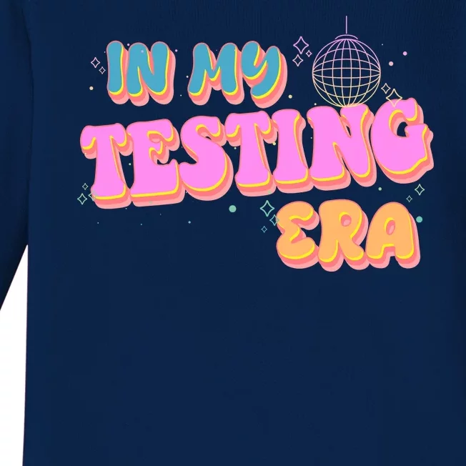 Retro 70's In My Testing Era School Test Time Baby Long Sleeve Bodysuit