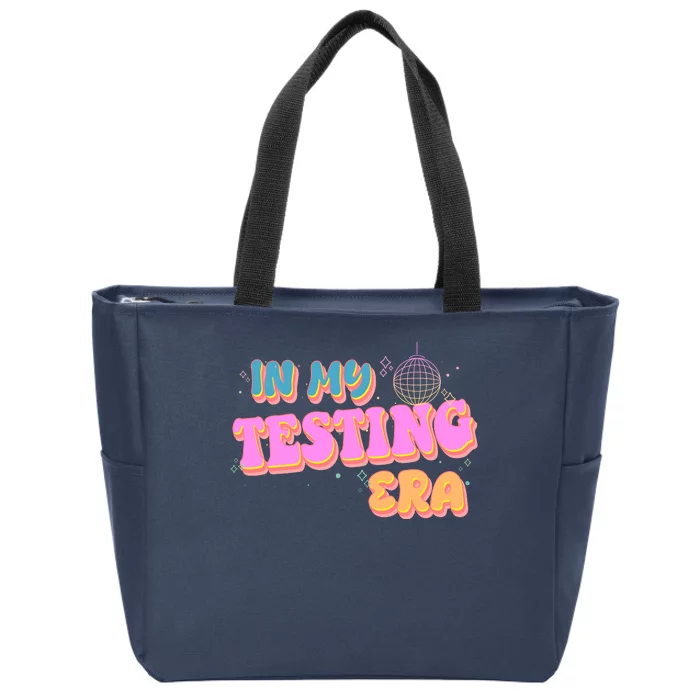 Retro 70's In My Testing Era School Test Time Zip Tote Bag