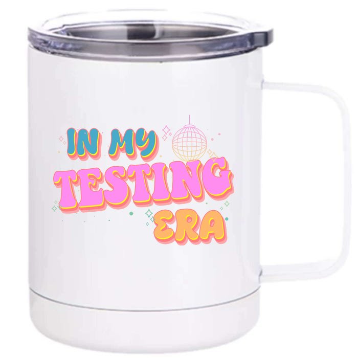 Retro 70's In My Testing Era School Test Time 12 oz Stainless Steel Tumbler Cup