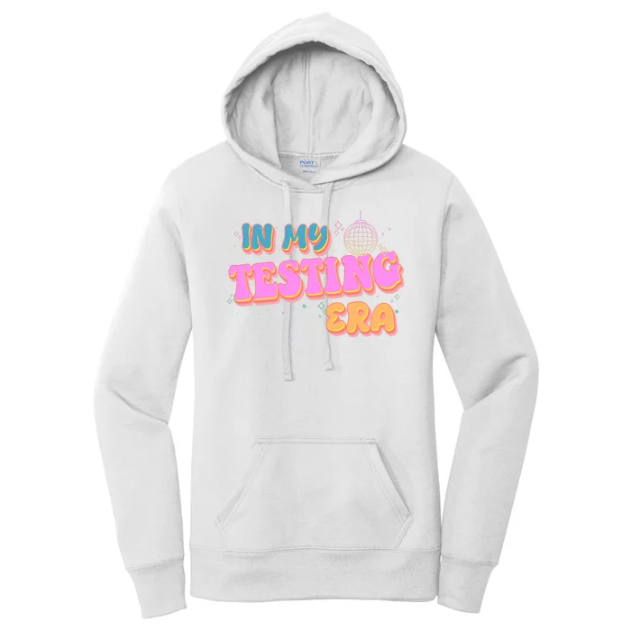 Retro 70's In My Testing Era School Test Time Women's Pullover Hoodie