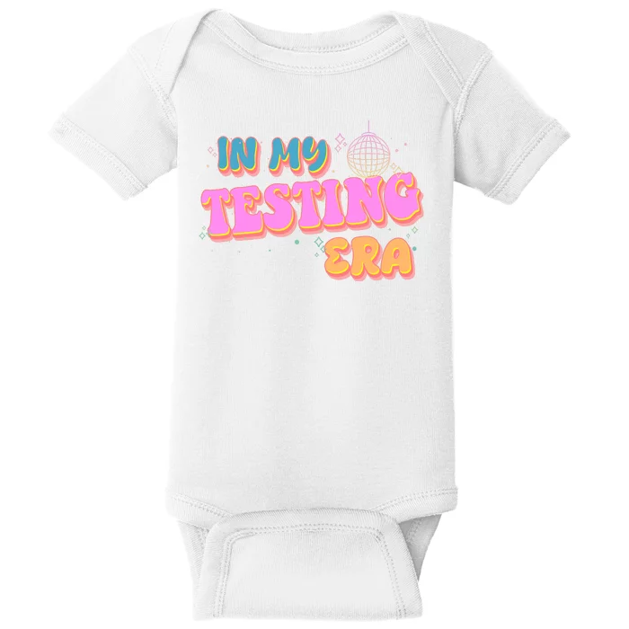 Retro 70's In My Testing Era School Test Time Baby Bodysuit