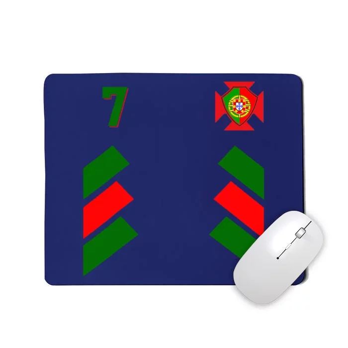 Retro 7 Portuguese Football Portugal Soccer Portugal Flag Mousepad