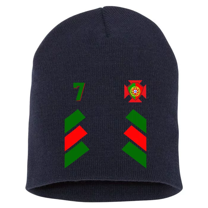 Retro 7 Portuguese Football Portugal Soccer Portugal Flag Short Acrylic Beanie