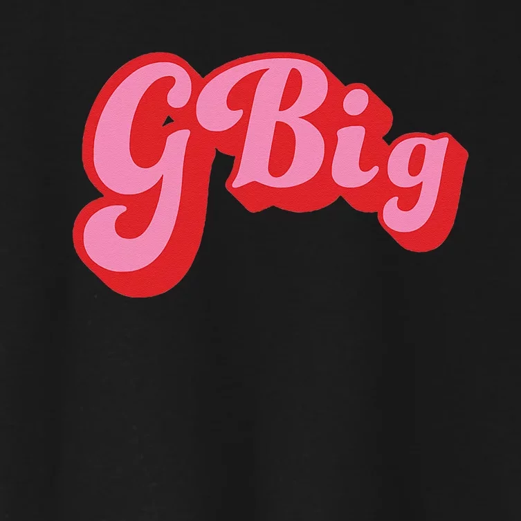 Retro 70s Style GBig Reveal Sorority Big Little Sister Women's Crop Top Tee