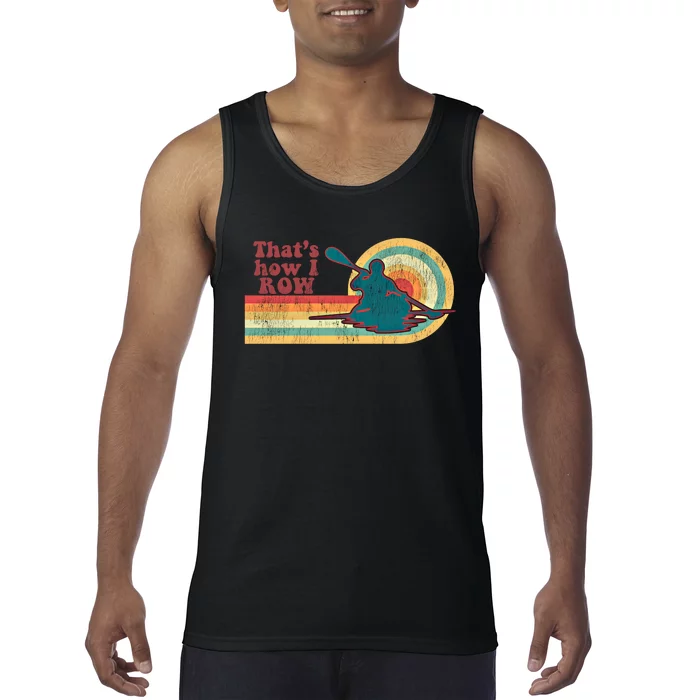 Retro 70S Vintage Kayaking Kayak Meaningful Gift Tank Top