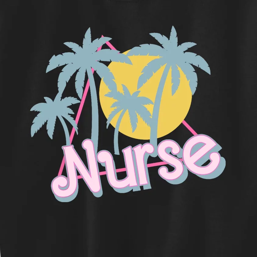 Retro 80s 90s Nurse Life Nursing School Camping Trendy Kids Sweatshirt