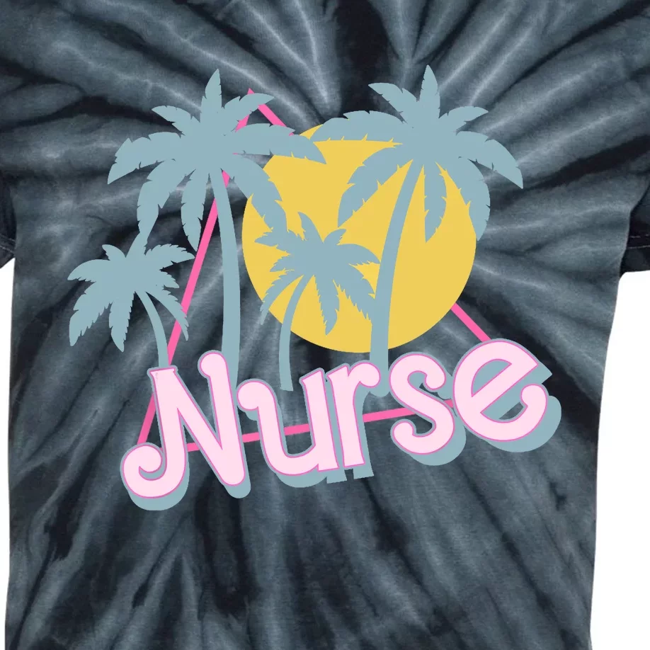 Retro 80s 90s Nurse Life Nursing School Camping Trendy Kids Tie-Dye T-Shirt