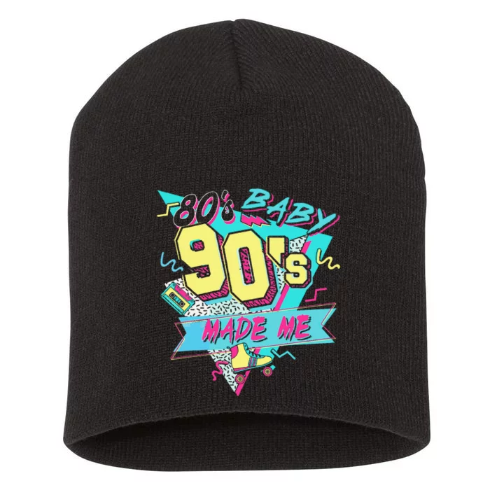 Retro 80s Baby 90s Made Me Vintage 90S 1990s 1980s Short Acrylic Beanie