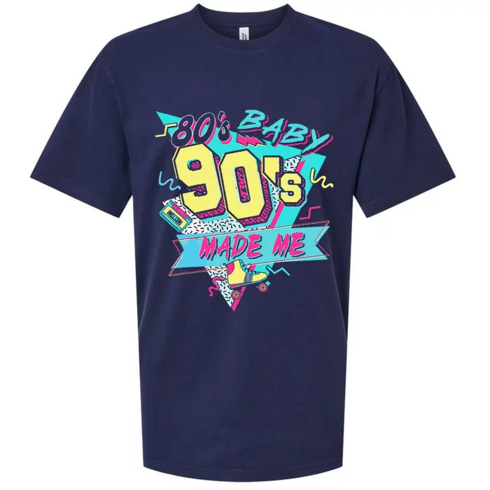 Retro 80s Baby 90s Made Me Vintage 90S 1990s 1980s Sueded Cloud Jersey T-Shirt