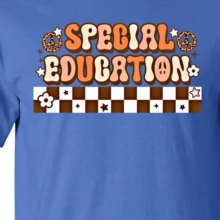 Retro 80s Boho Style Groovy Special Education Autism Teacher Gift Tall T-Shirt