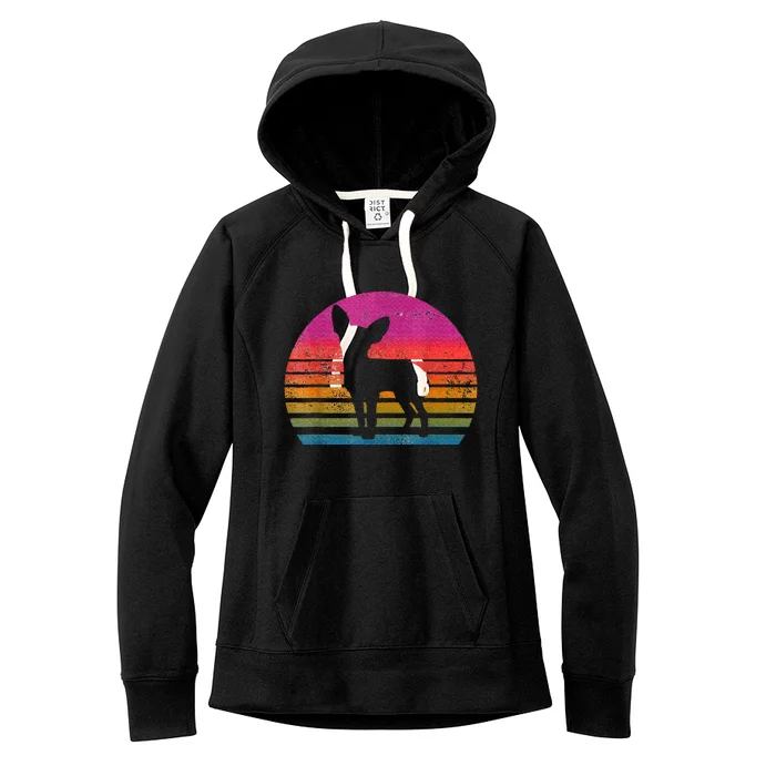 Retro 80s Chihuahua Lover Women's Fleece Hoodie