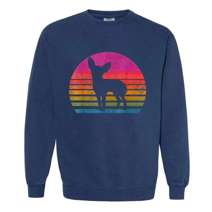 Retro 80s Chihuahua Lover Garment-Dyed Sweatshirt