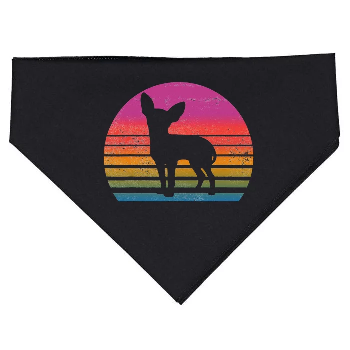 Retro 80's Chihuahua, Chihuahua Lover, Chihuahua Mom USA-Made Doggie Bandana