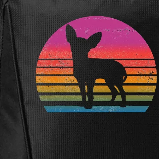 Retro 80's Chihuahua, Chihuahua Lover, Chihuahua Mom City Backpack