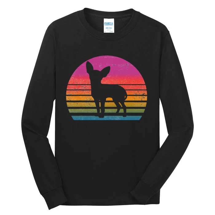 Retro 80's Chihuahua, Chihuahua Lover, Chihuahua Mom Tall Long Sleeve T-Shirt