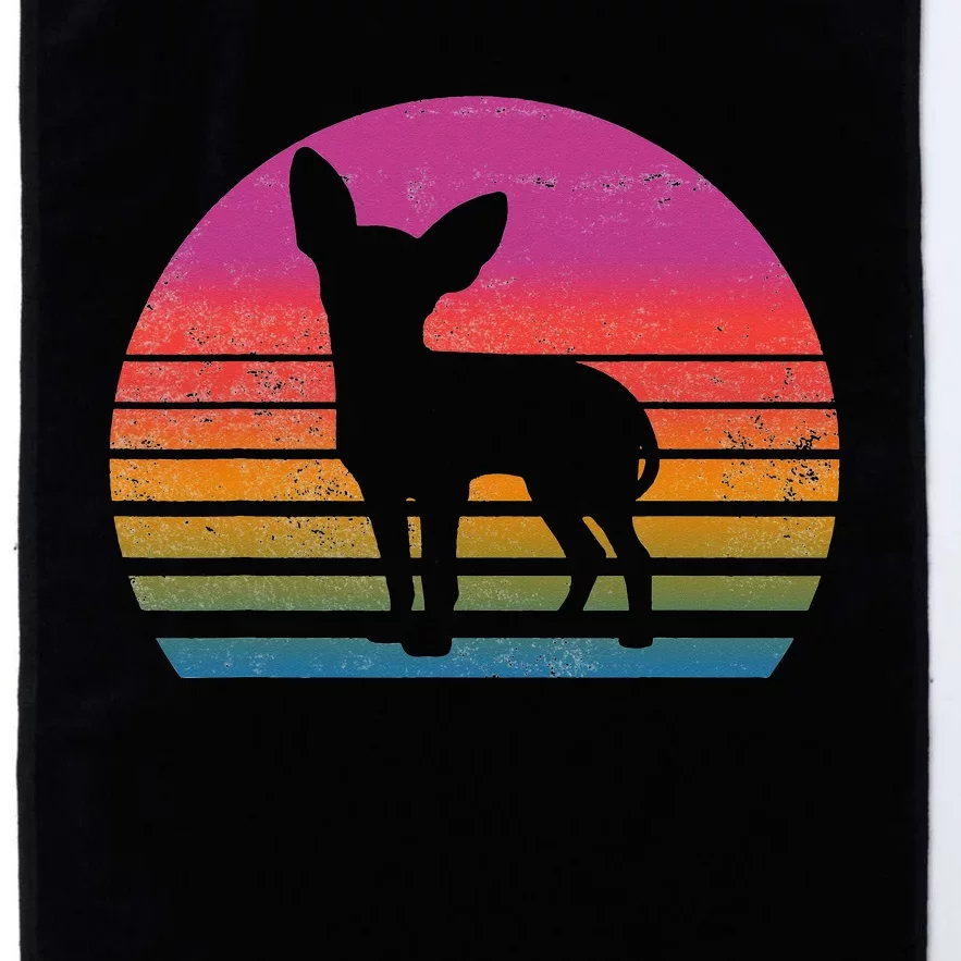 Retro 80's Chihuahua, Chihuahua Lover, Chihuahua Mom Platinum Collection Golf Towel