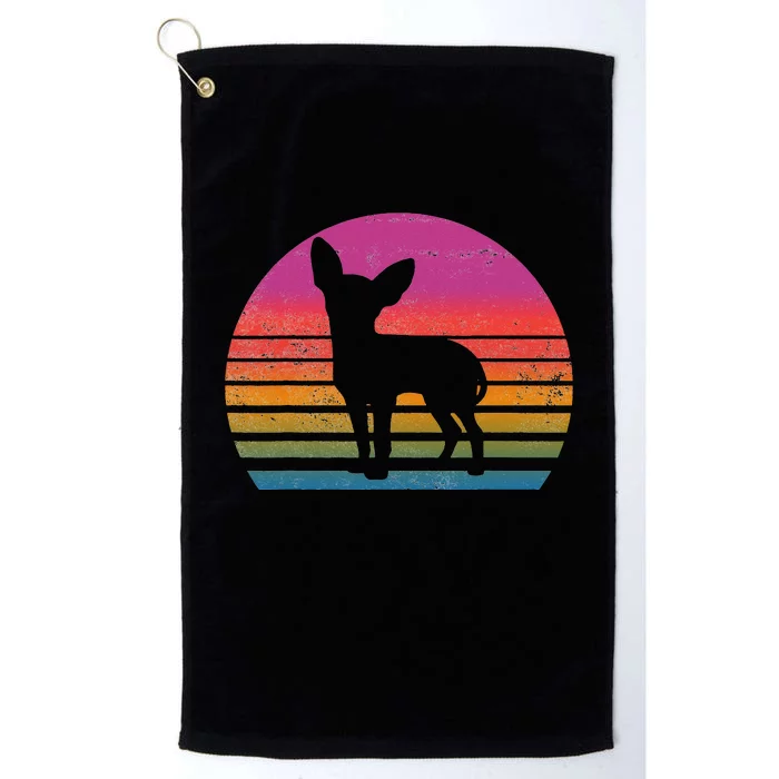 Retro 80's Chihuahua, Chihuahua Lover, Chihuahua Mom Platinum Collection Golf Towel