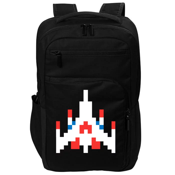 Retro 80's Computer Game Space Ship Impact Tech Backpack