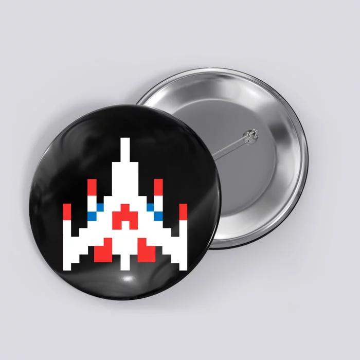 Retro 80's Computer Game Space Ship Button