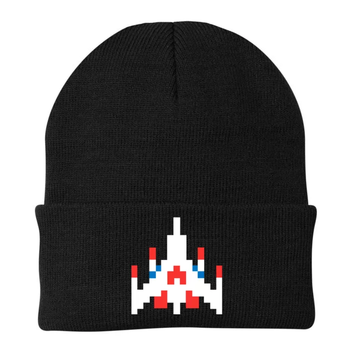 Retro 80's Computer Game Space Ship Knit Cap Winter Beanie