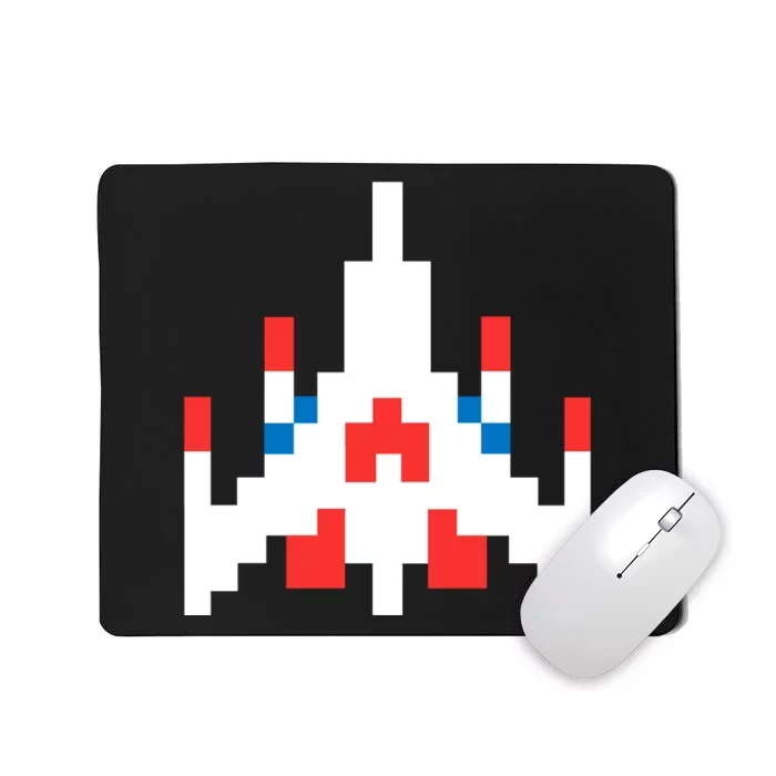 Retro 80's Computer Game Space Ship Mousepad