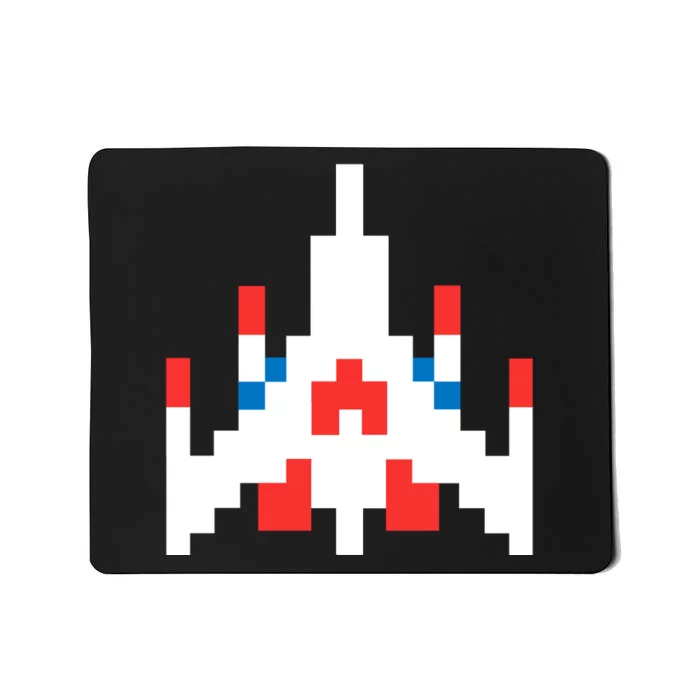 Retro 80's Computer Game Space Ship Mousepad