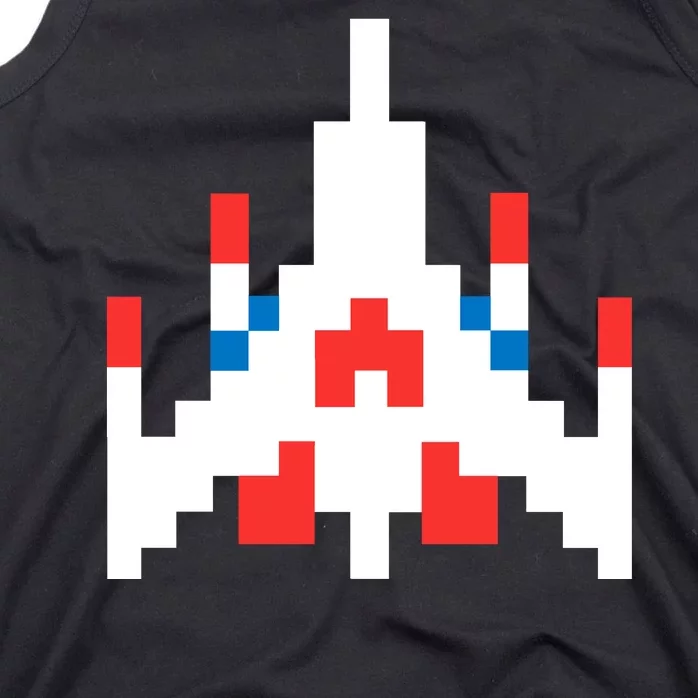 Retro 80's Computer Game Space Ship Tank Top