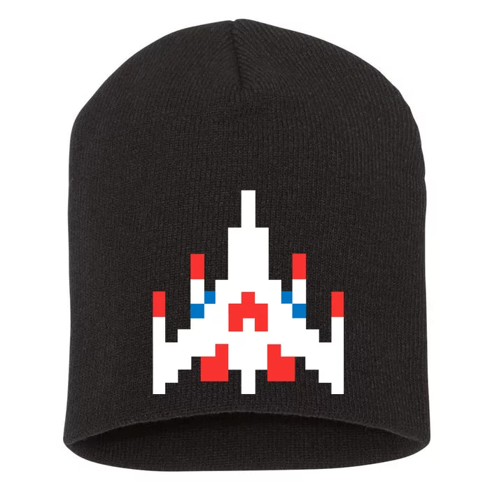 Retro 80's Computer Game Space Ship Short Acrylic Beanie